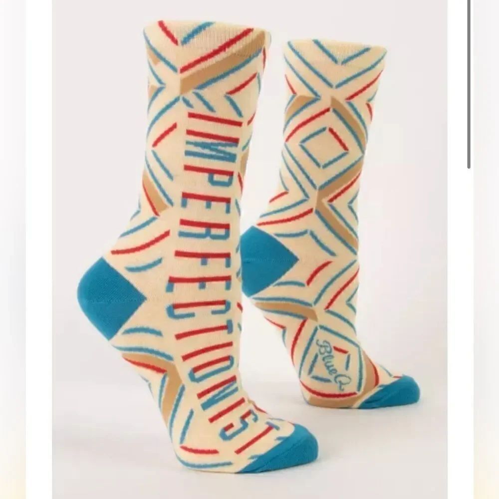 Blue Q Mens Cotton Crew Socks Imperfectionist